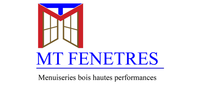 Mt Fenetre - Logo du spécialiste des fenêtres en bois hautes performances, avec finition lasure ou peintes à Saint Laurent en Royans.